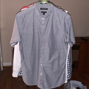 Banana Republic Collarless Oxford Dress Shirt